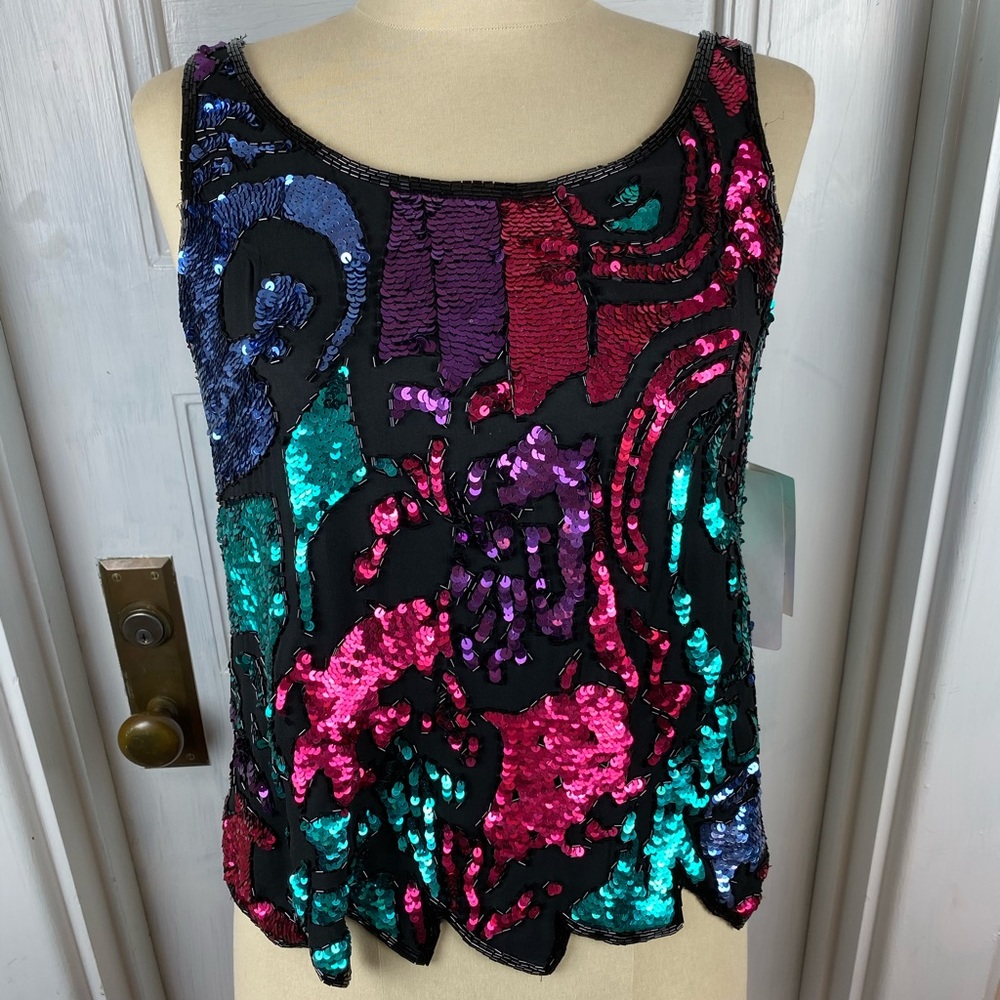 Vintage NiteLine Dress Shirt 100% Silk